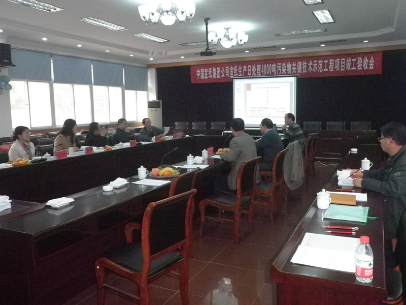 中國宣紙集團(tuán)公司“宣紙生產(chǎn)日處理4000噸污染物關(guān)鍵技術(shù)示范工程項目”成功驗收